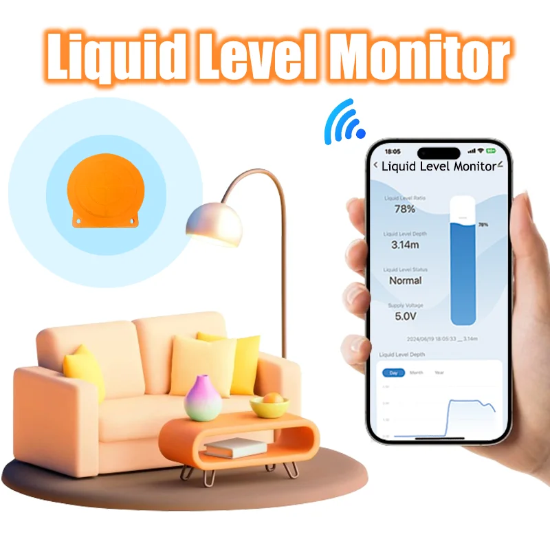 Moray ME201W Intelligent Remote Tank Level Detection Smartphone Full Water Alarm System Controller Water Tank Level Sensor