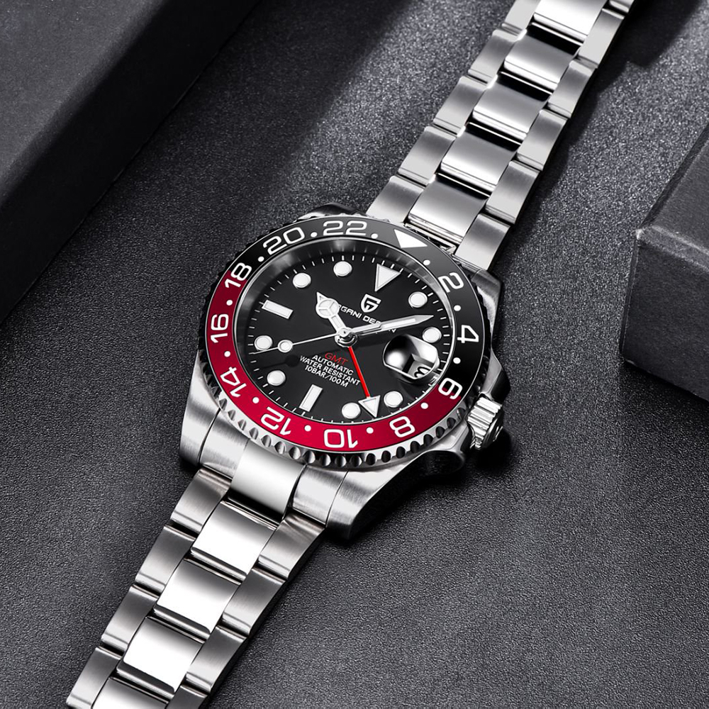 パガーニデザイン ビジネス機械式自動巻き腕時計 メンズ ステンレススチール 防水 回転セラミックベゼル PD-1662 メンズ腕時計