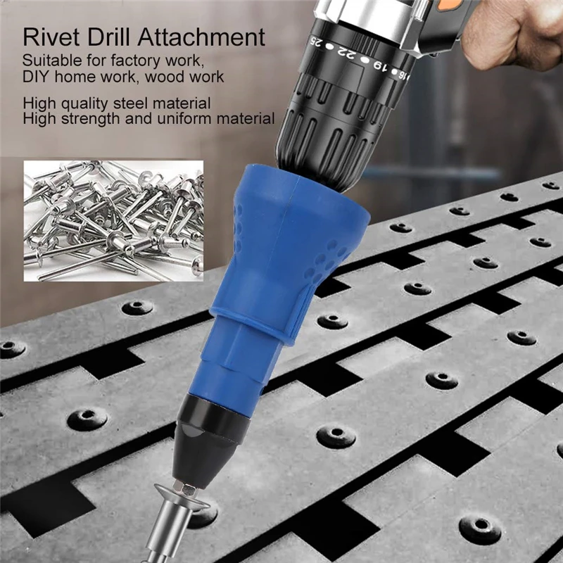 ไฟฟ้า Rivet Nut Gun ดึงเจาะ Riveter อะแดปเตอร์แปลงสำหรับไร้สาย Riveter หัวฉีด Nut เครื่องมือคู่มือปืนเล็บเครื่องมือ