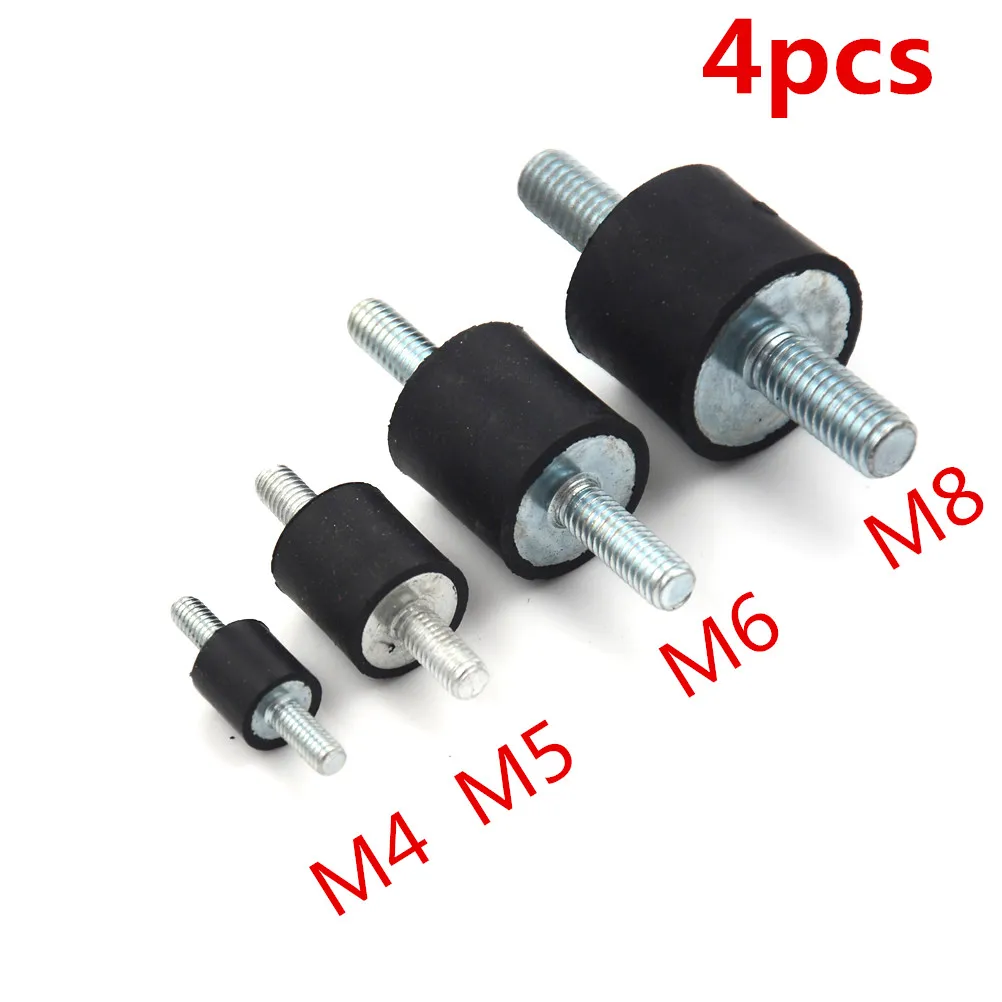 4 unids/lote antivibración Silentblock barco coche bobina soportes de goma herramientas masculinas M4 M5 M6 M8 soportes de goma amortiguador
