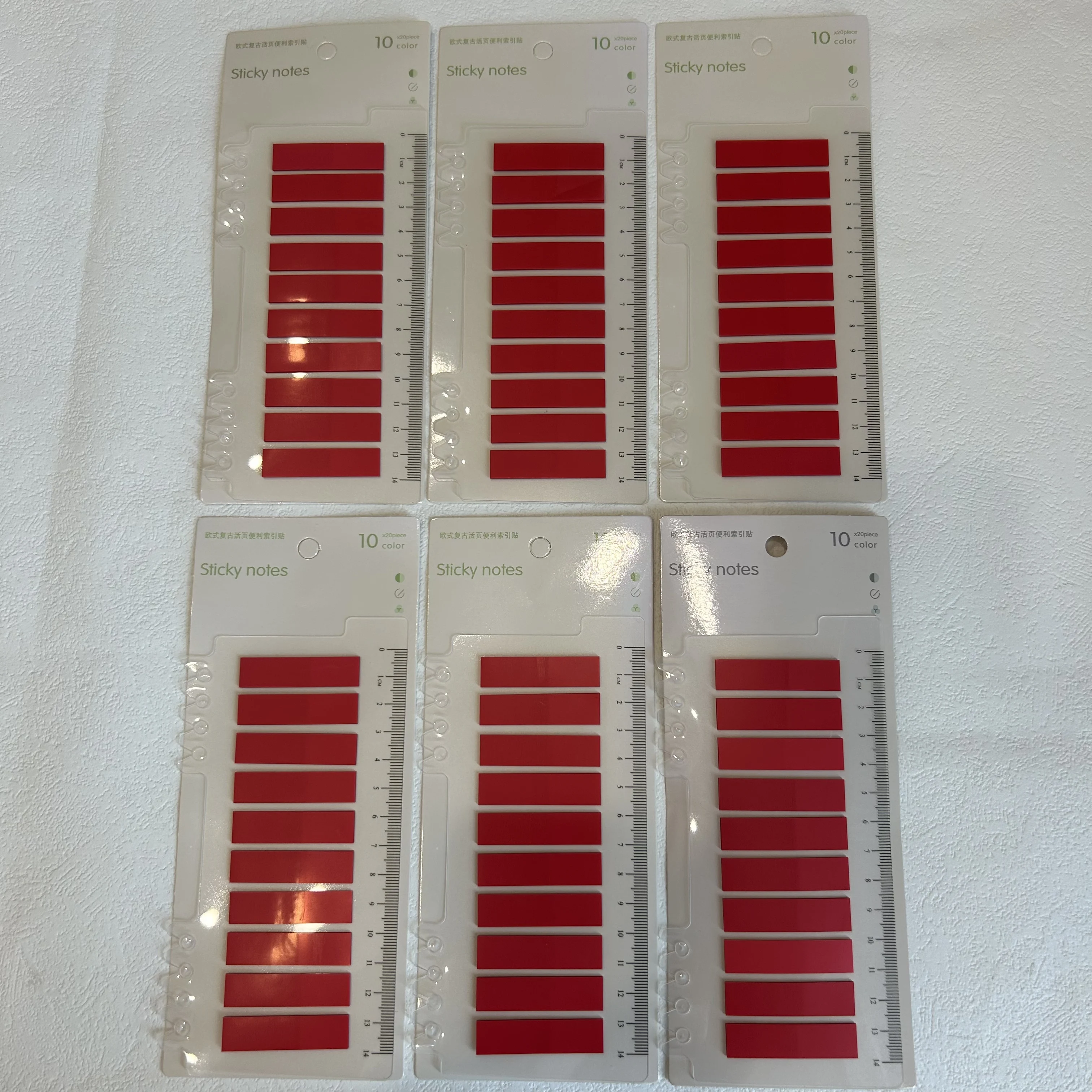 6 Packs 1200 Sheets Transparent Sticky Notes Self-Adhesive Annotation Books Bookmarks Memo Pad Index Tabs Stationery