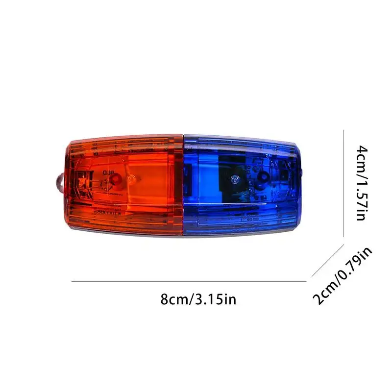 New Red Blue LED Shoulder Warning Light Shoulder Clip Light Sanitation Worker Safety Patrol Alarm Flash Signal Strobe Lamp