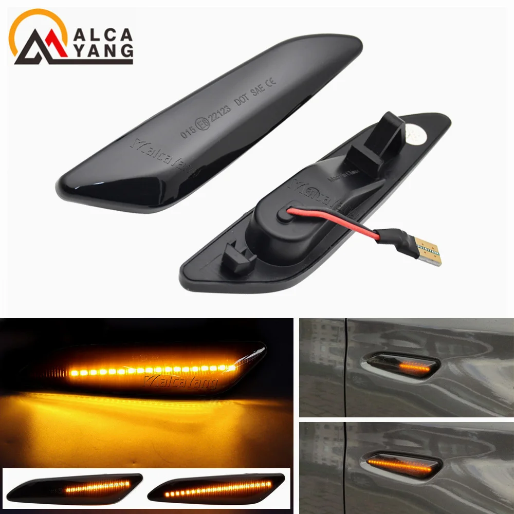2 Miếng Tuần Tự Nhấp Nháy LED Nhan Bên Bút Ánh Sáng Cho Alfa Romeo 147 156 Fiat Egea Tipo Lancia Đồng Bằng ypsilon 3