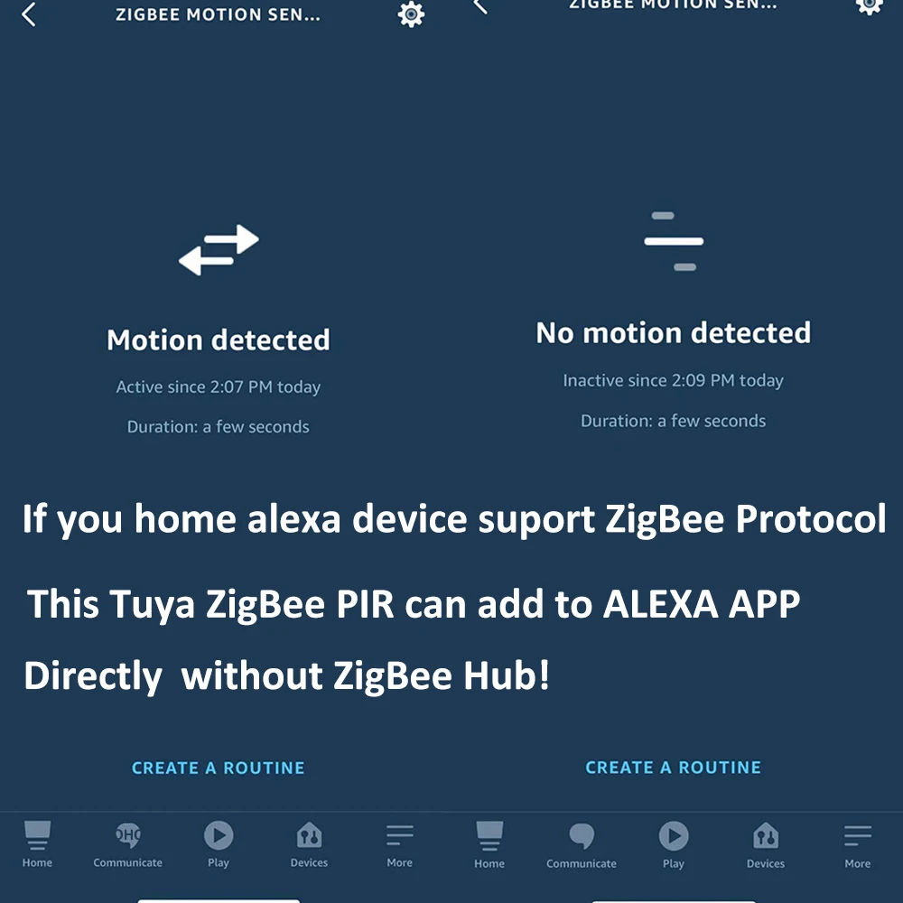 Sistema de alarma de seguridad con batería Tuya Smart ZigBee, Sensor humano de movimiento, Detector de movimiento PIR Alexa, funciona con ZigBee Hub