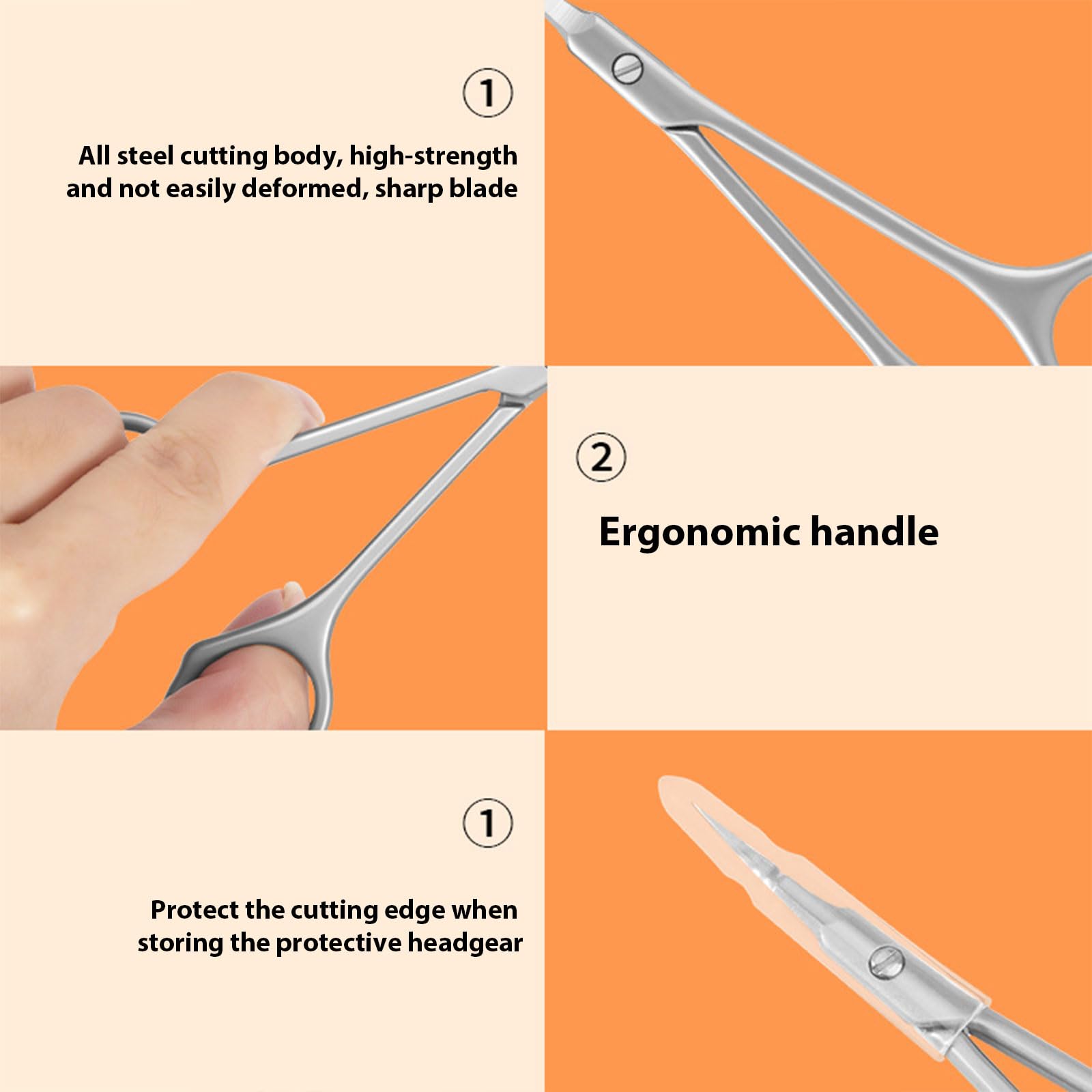 Ciseaux de toilettage professionnels, ciseaux à sourcils, petits ciseaux de manucure et de beauté incurvés en acier inoxydable pour femmes