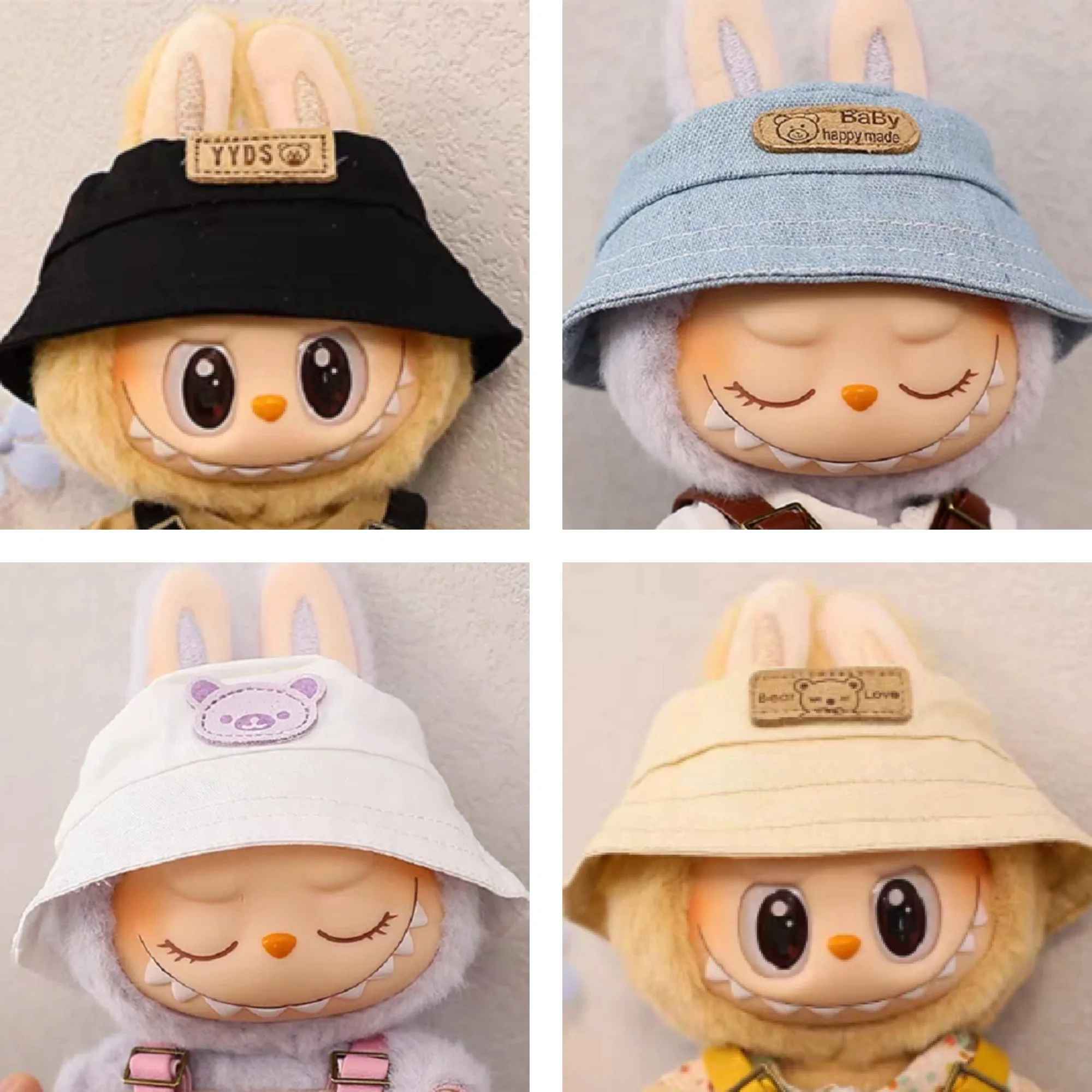 Ropa para muñecas Labubu de 17cm, conjunto de monos de macarrón Labubu, accesorios para muñecas a juego de colores