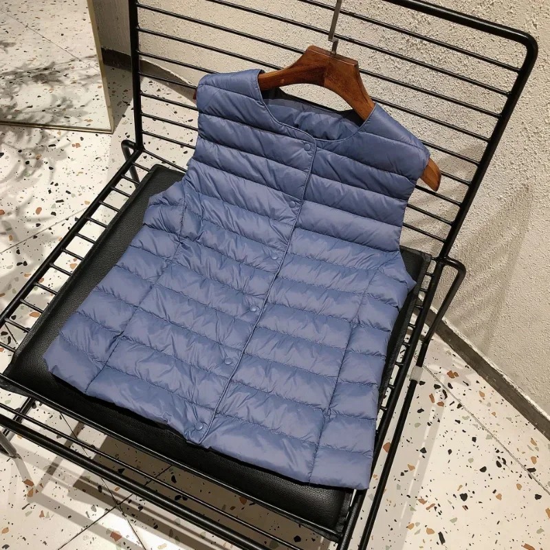 Frauen Frühling ärmellose Liner Ente Daunen jacke neue Herbst Winter ultraleichte weiße Ente Daunen weibliche Weste Mäntel