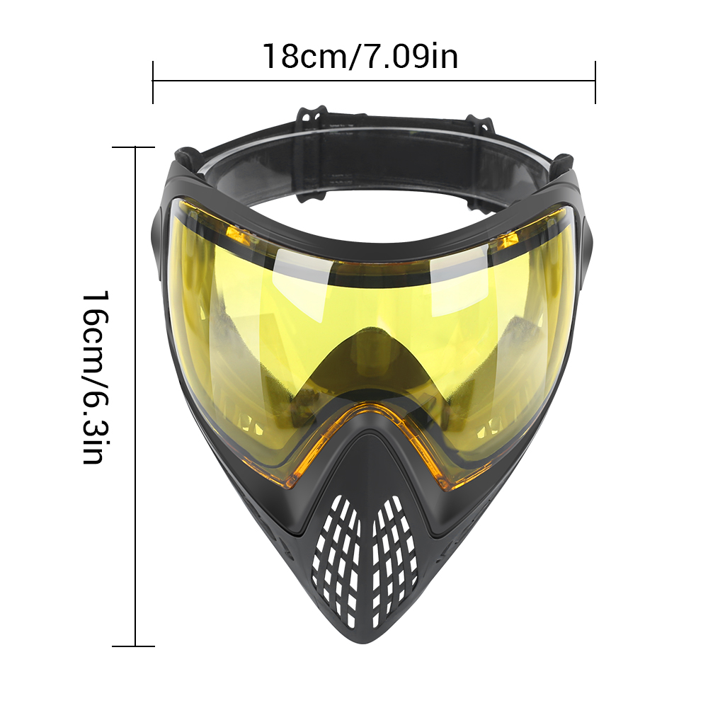 Maschera a pieno facciale FMA F1 con maschera protettiva di sicurezza per paintball a strato singolo Maschera per occhiali antiappannamento Attrezzatura tattica softair per esterni