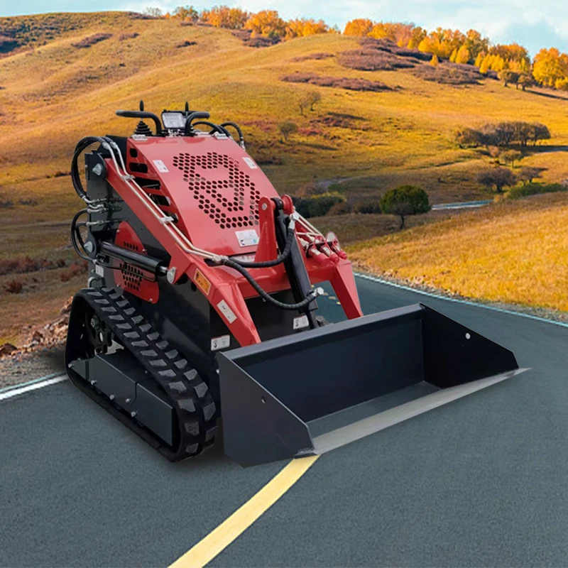 Customized Mini Skid Steer Diesel Loader Cheap 1000kg track Loader Mini EPA Engine Compact Skid Steer Loader