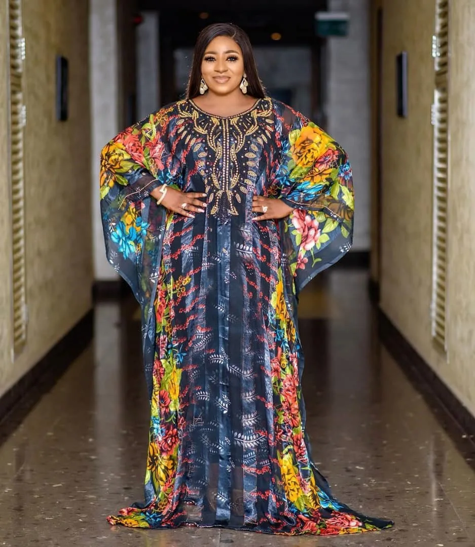 アフリカのドレス女性 2023 秋ロングマキシドレスアフリカ服 Dashiki セクシーなアバヤドバイ Boubou ローブ Africaine ファム