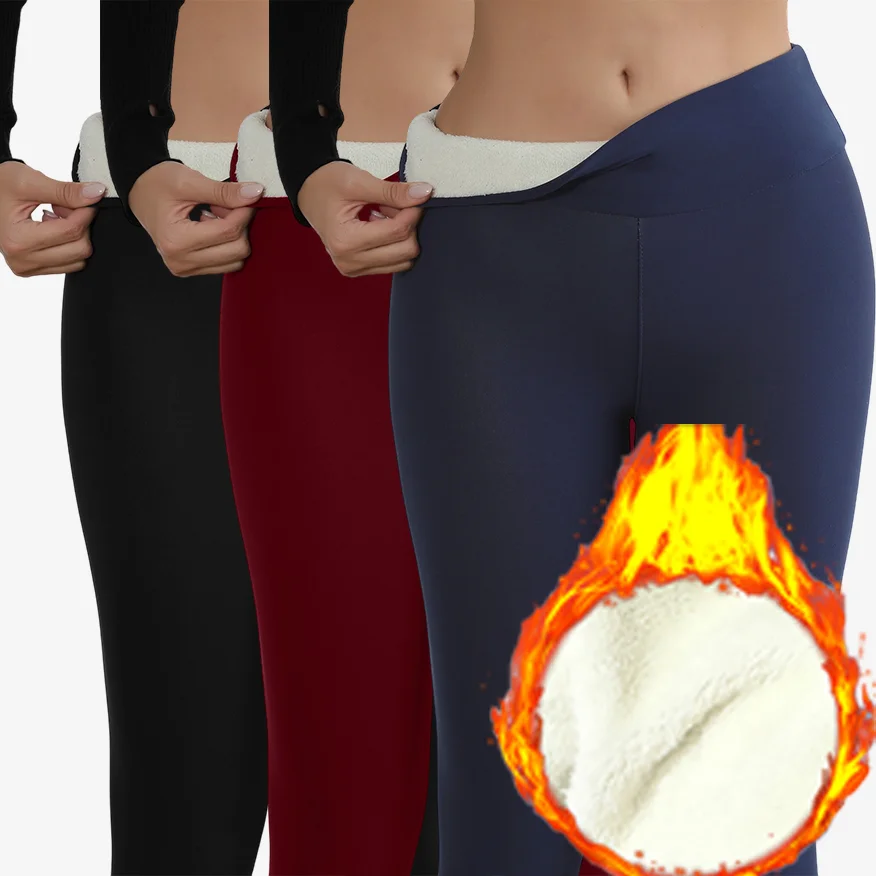 Super Warm Winter Leggins Women Skinny Stretch High Waist Prevent Cold Velvet Leggings Beautiful Outdoors Casual Warm Pants
