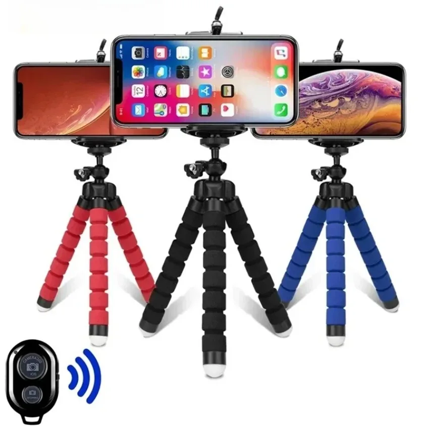 Mini Octopus Treppiede Stativ Supporto per fotocamera Supporto Treppiedi Treppiede per telefono Supporto per fotocamera mobile Clip Smartphone Monopiede Tripe Stand