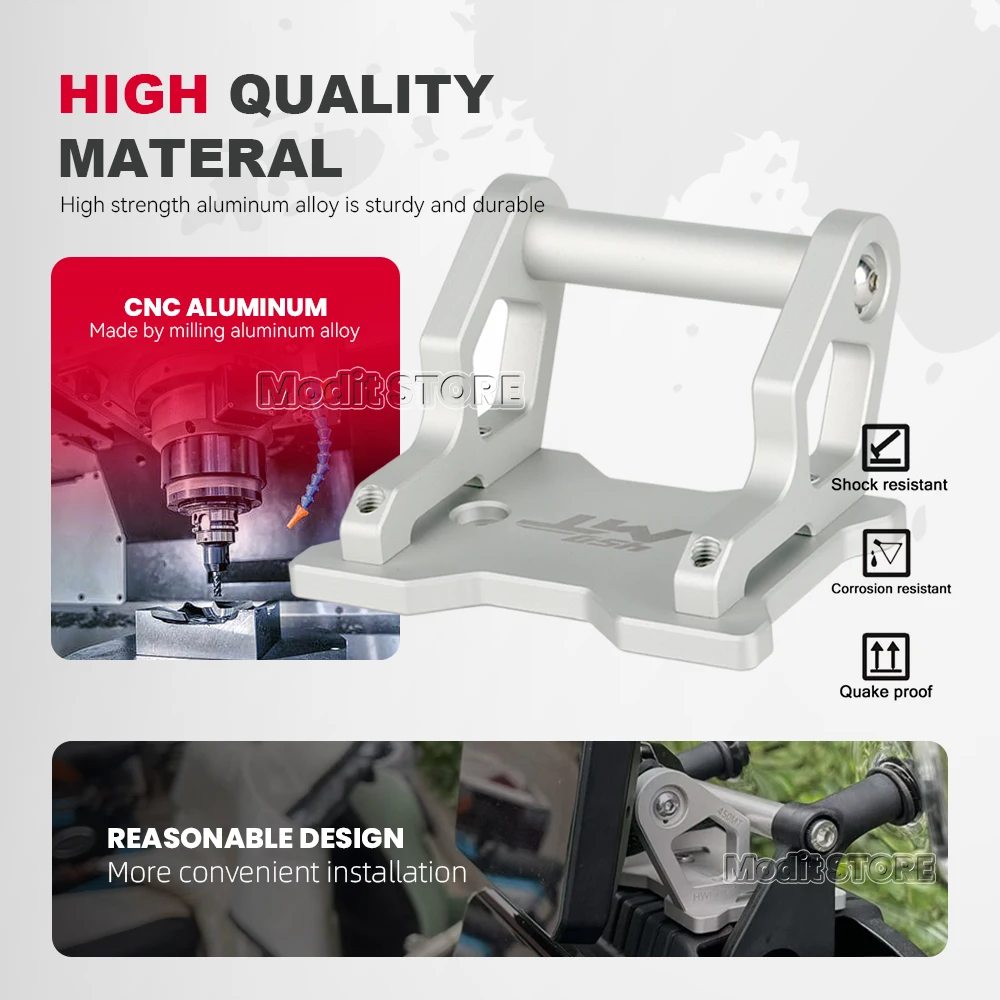 Para CFMOTO 450MT 450 MT 2024 2025 accesorios de motocicleta CNC aluminio GPS soporte de teléfono soporte de navegación nuevo soporte de extensión