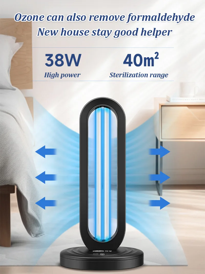 Desktop Folding Remote Control Ultraviolet Sterilization Lamp Desktop Ozone Sterilization Lamps 110V220V38W Ozone Sterilization