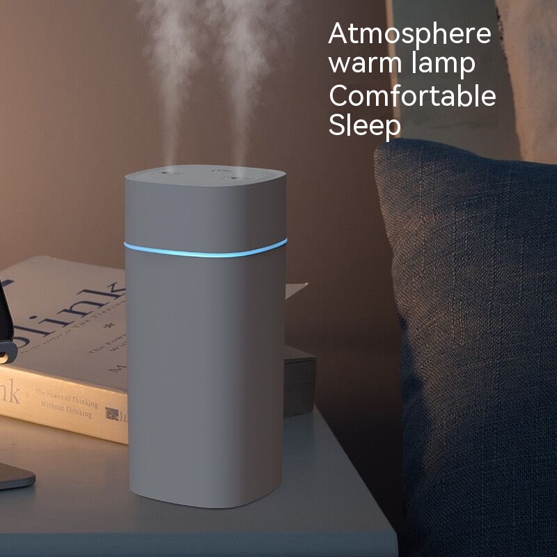 600 ミリリットル USB 空気加湿器ダブルスプレーポートエッセンシャルオイルアロマセラピー Humificador クールミストメーカー噴霧器浄化ホームオフィス用