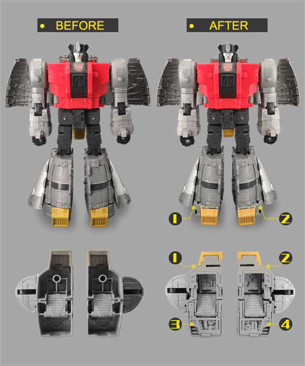 Dalam stok pengisi pengganti masker kaki Kit Upgrade untuk transformasi SS86 lumpur figur aksi aksesoris-Pergi Lebih Baik