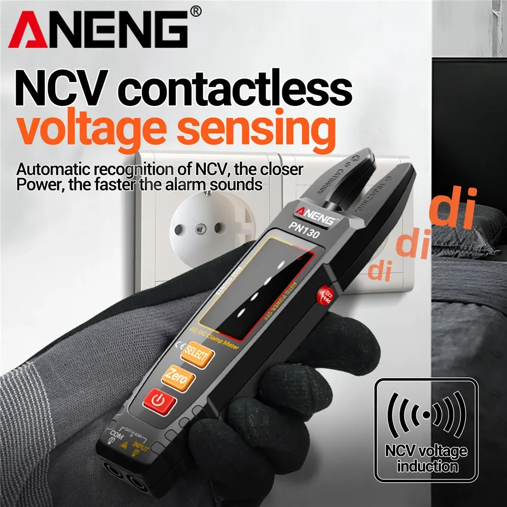 ANENG PN130/PN129 multímetro Digital inteligente medidor de abrazadera 4000 recuentos voltaje CA/CC corriente capacitancia portátil resistencia T