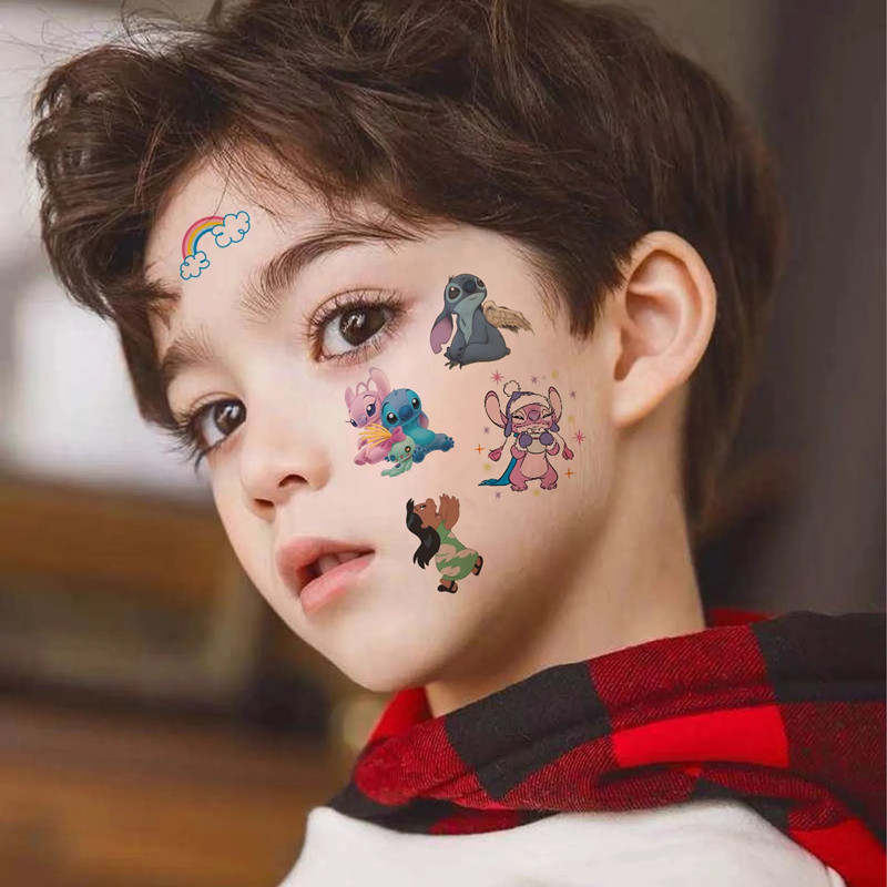 Аниме Дисней Лило и Стич татуировки наклейки Kawaii Stitch DIY наклейки украшения для дня рождения мультфильм детские игрушки подарки