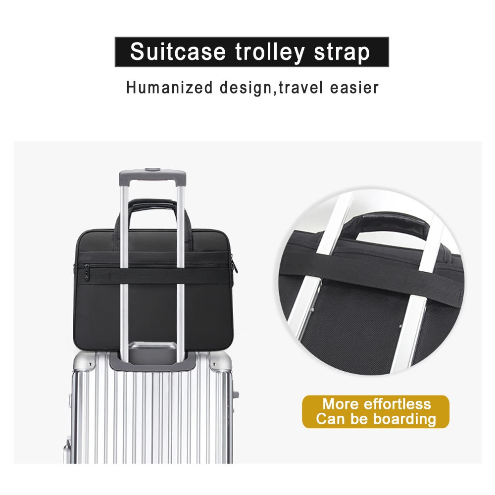 Briefcases For Men Canvas Tote Bag Large Laptop Case 15.6 Inch 17 Inch 14 Inch Computer Bag  Work Business  Shoulder Office