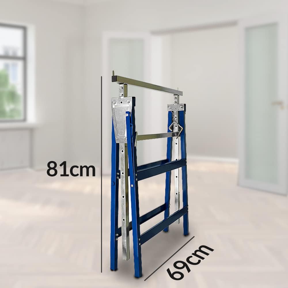 2 x Achs ständer, 7-fach höhen verstellbar (81-130 cm), 400 kg Fassung vermögen, klappbarer Metallgerüst bock arbeits ständer.