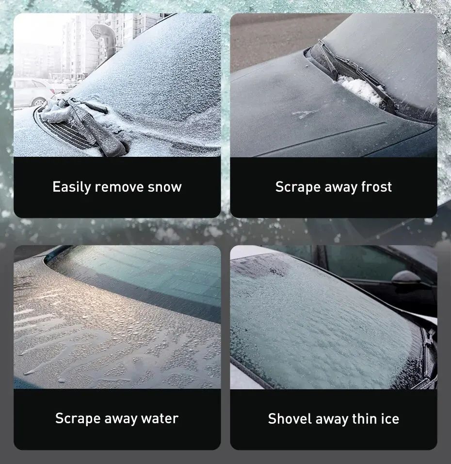 車のフロントガラスアイススクレーパー、除雪ショベル、砕雪機、除雪機、ガラスブラシのクリーニング、TPUショベルツール、冬