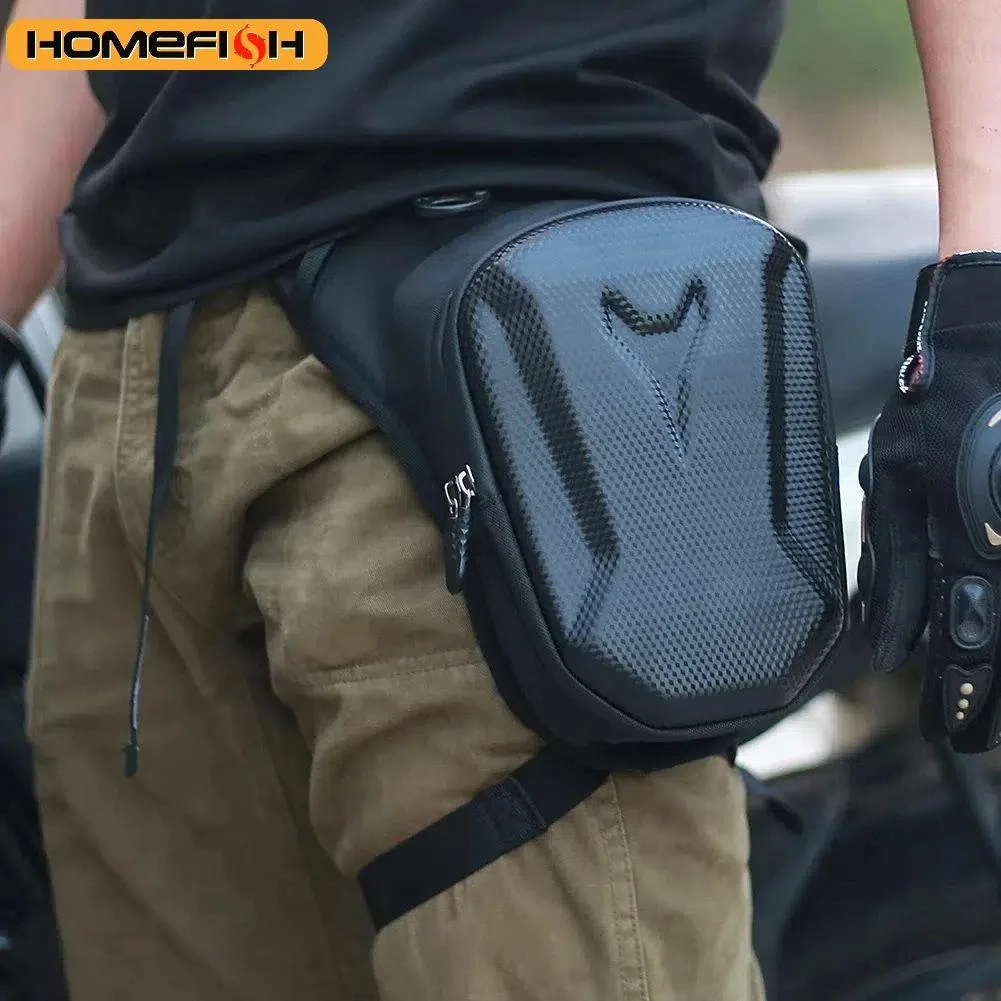 Borsa laterale per gamba da moto EVA guscio rigido marsupi casual da esterno borsa per cellulare per moto marsupio per anca