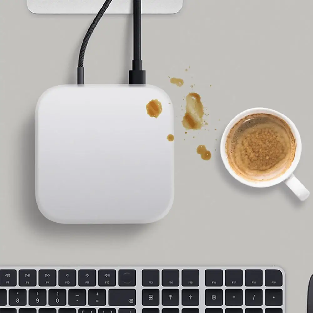 ติดตั้งง่ายสวมใส่ซิลิโคนกันน้ําป้องกันสําหรับ Mac Mini M4/M4 Pro 2024 เปิดที่แม่นยํากันฝุ่น
