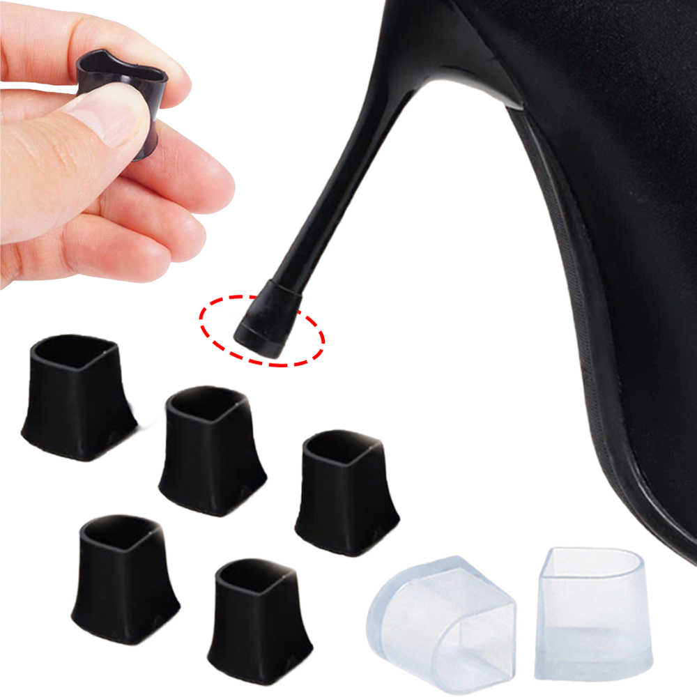 2Pcs Silicone High Heel Protectors Non-slip Heel Protective Cover Latin Stiletto Dancing Covers Bridal Wedding Shoes Accessories