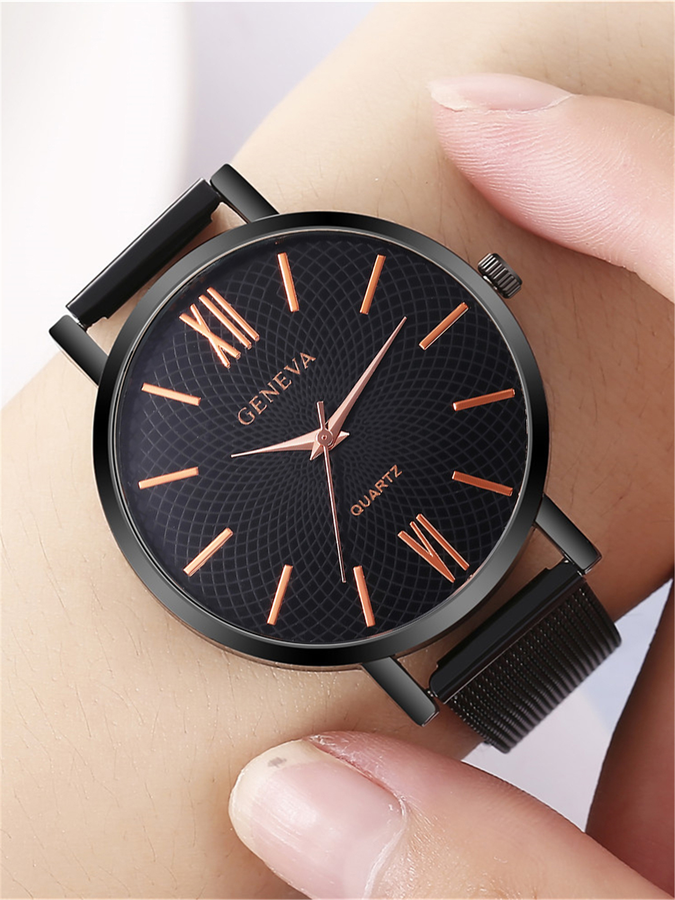 Nuevo reloj sencillo a la moda para mujer, reloj de ocio para mujer, relojes de pulsera deportivos de malla de acero, reloj de pulsera para mujer
