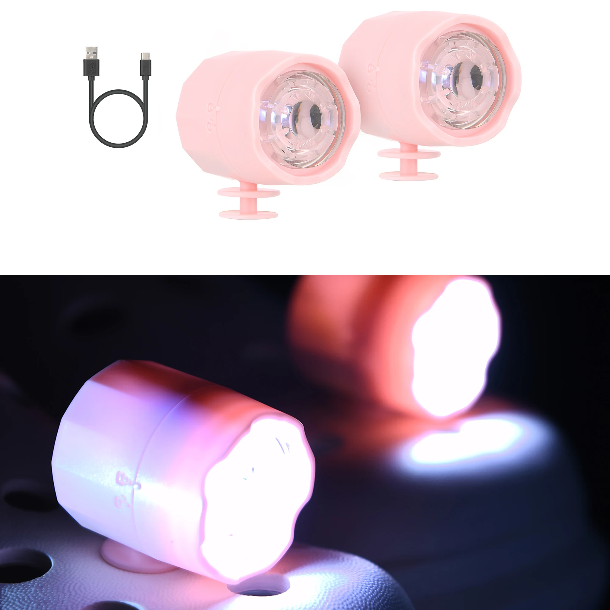 Mafiti 2 Pcs Headlights for Shoes, Rechargeable Flashlight Attachment, Led Shoes Lights Charms Gift for Adults & Kids