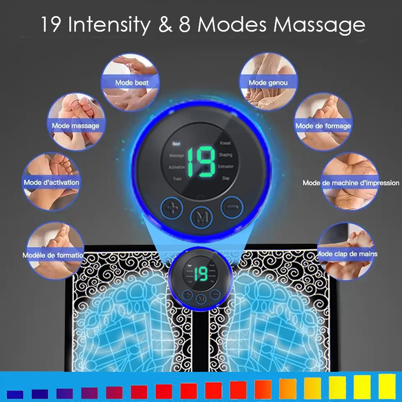 Almohadilla masajeadora de pies eléctrica, entrenador de relajación de masaje muscular para masaje, Fitness, deporte al aire libre, relajación familiar en casa