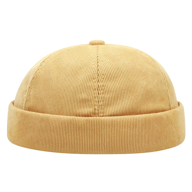 2024 nova moda casual cor sólida veludo minimalista cor sólida unisex chapéu sem aba outono e inverno gorro à prova de vento