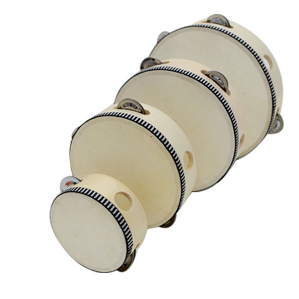 Tambourin rond PerSCH, tambour à main, instruments de musique, jouets pour enfants, 4 ", 6", 8 ", 10"