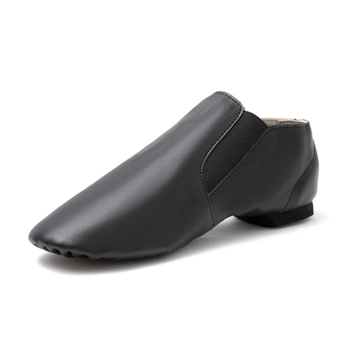 Sapatos de jazz de couro PU Dynadans, sapatos de dança para crianças e adultos com elasticidade lateral (crianças/crianças grandes/homens/mulheres)