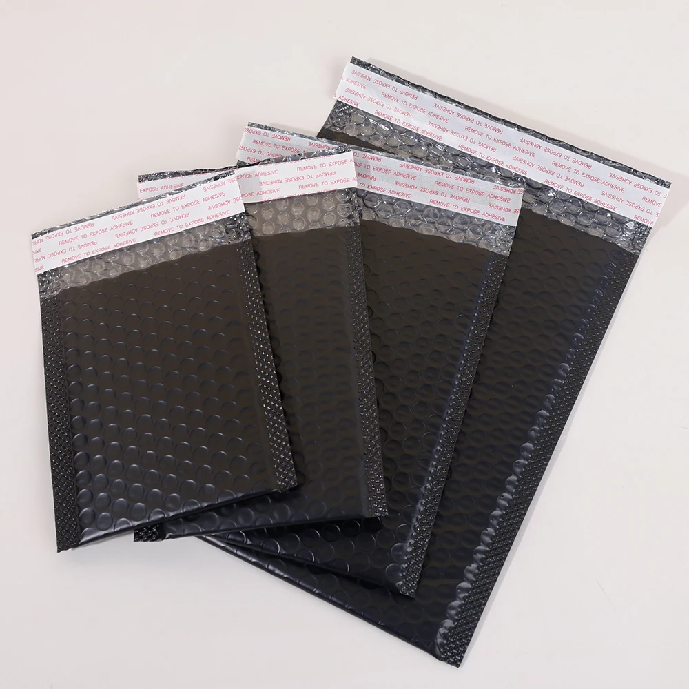 50-10PCS สีดํา/สีชมพูซองจดหมายฟอง Self Seal เบาะ Bubble Mailers กันน้ําการจัดส่งแพคเกจสําหรับเครื่องประดับอุปกรณ์แต่งหน้า