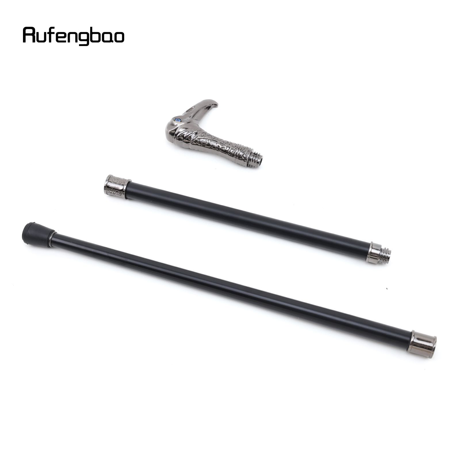 Eagle Head Luxury Walking Stick ตกแต่งเดิน Cane Elegant แฟชั่น Cane คอสเพลย์โลหะผสม Crosier Vintage Walking Stick 93 ซม