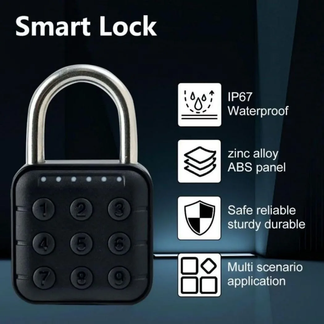 CDOK SY12 smart padlock, IP65 waterproof, suitable for school/gym lockers, suitcases, eliminating the trouble of carrying keys