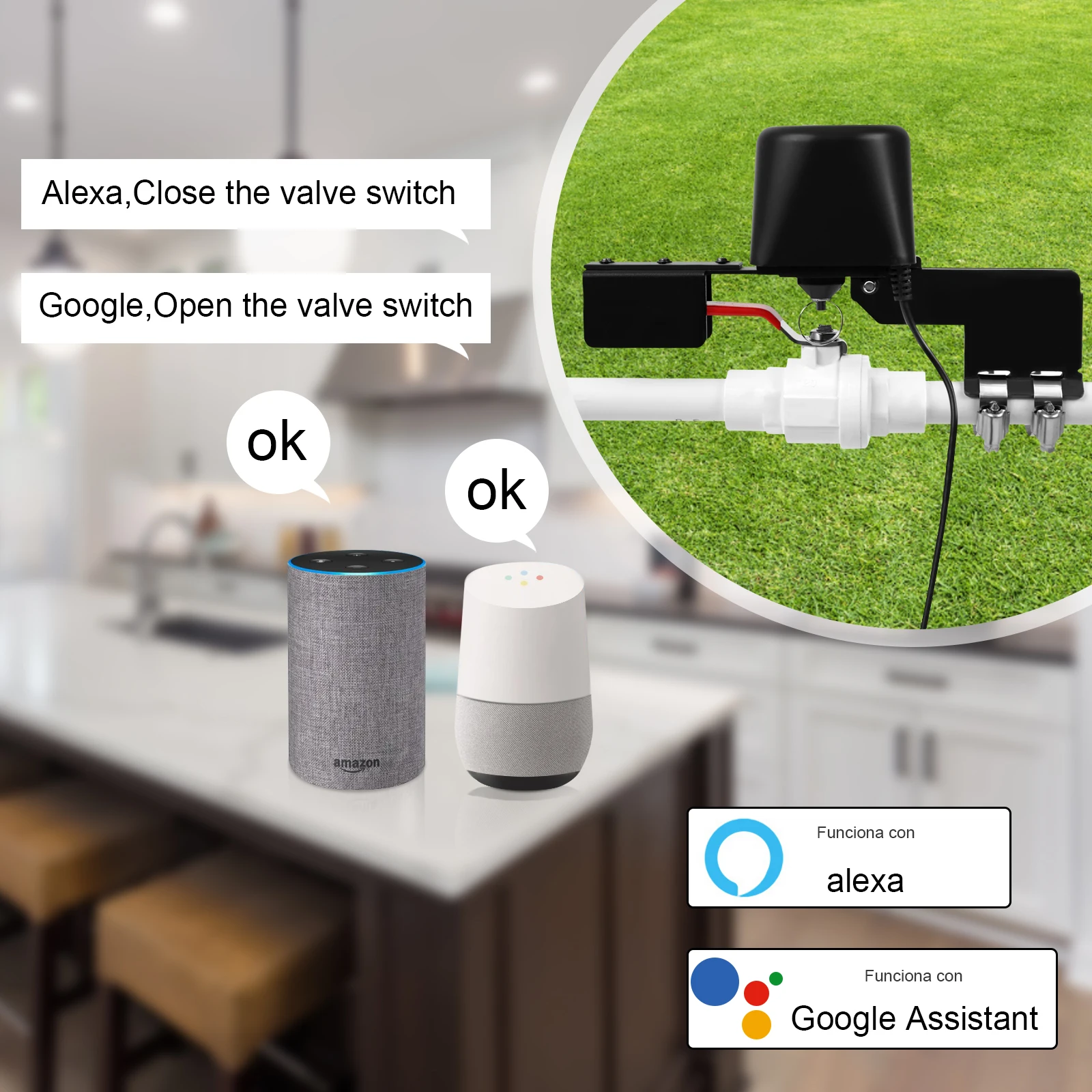 Tuya WiFi Zigbee Automatic Gas Water Heater Valve Controller Smart Home Remote Control Manipulator Work With Alexa Google Home