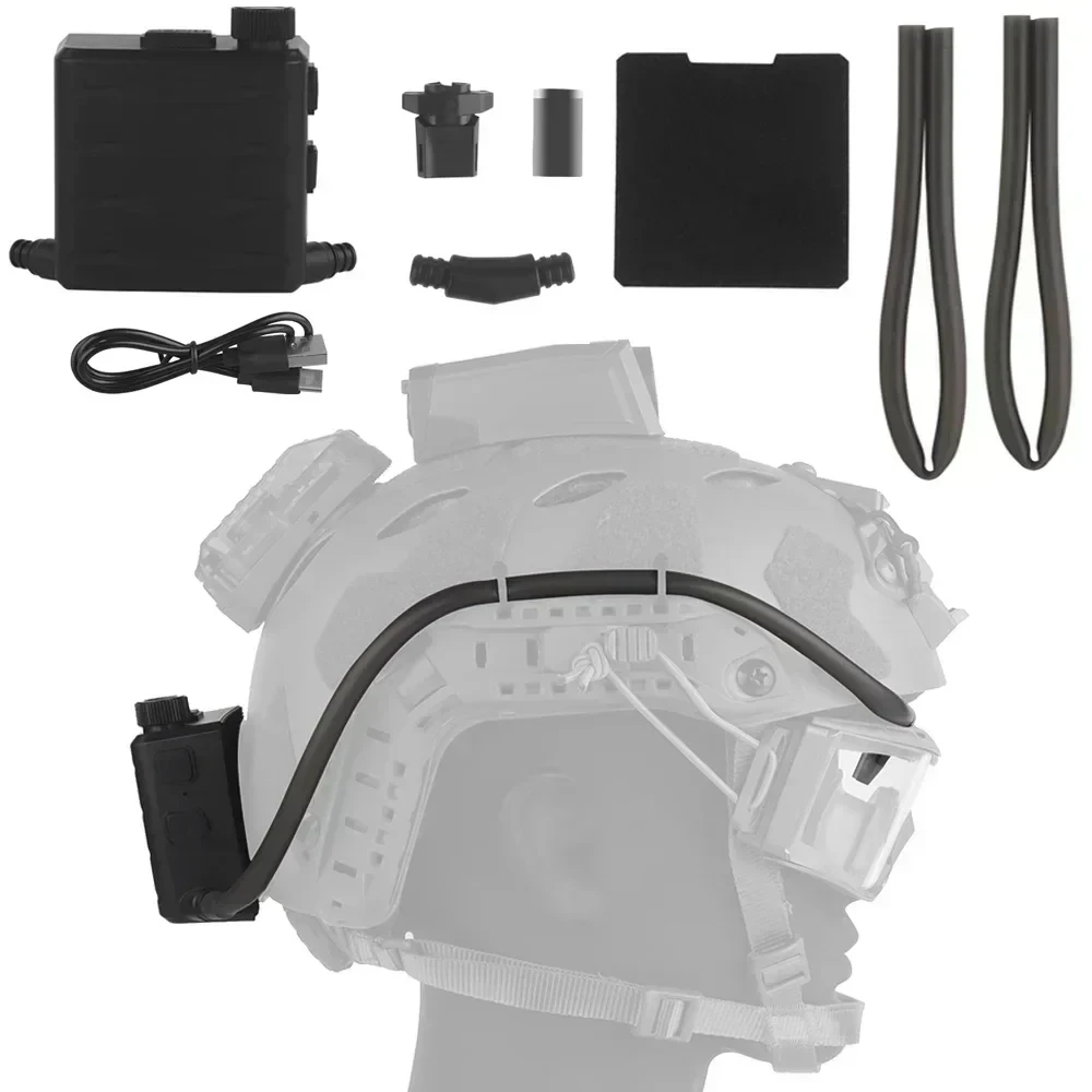 2025 NEW-Tactical Goggles Defogger Outdoor Hunting Shooting Goggles AntiFog Unit Adjustable Wind Speed Defogging Fan Kit