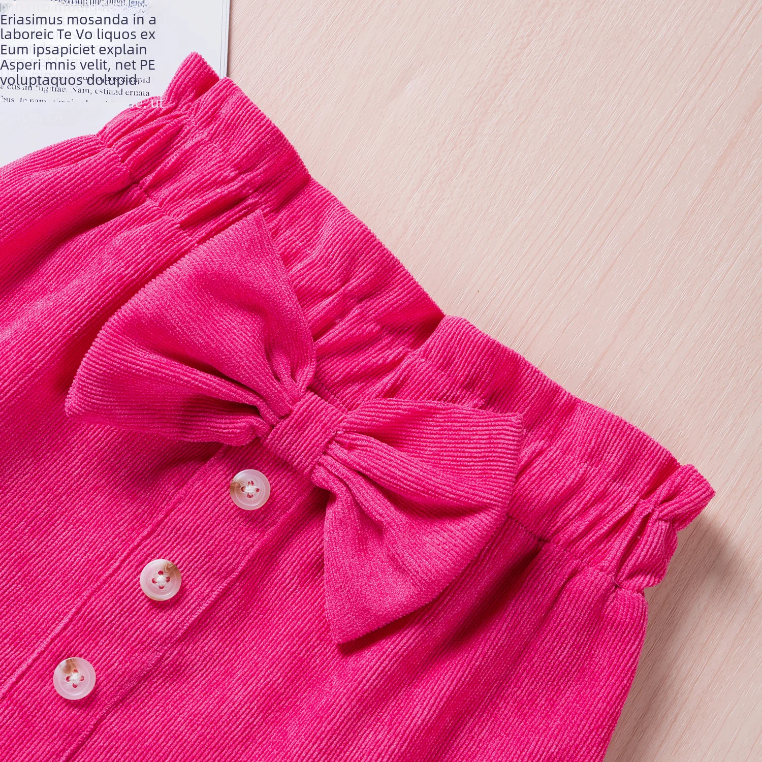 Однотонная Юбка На Пуговицах Для Маленьких Девочек С Декором Бантом