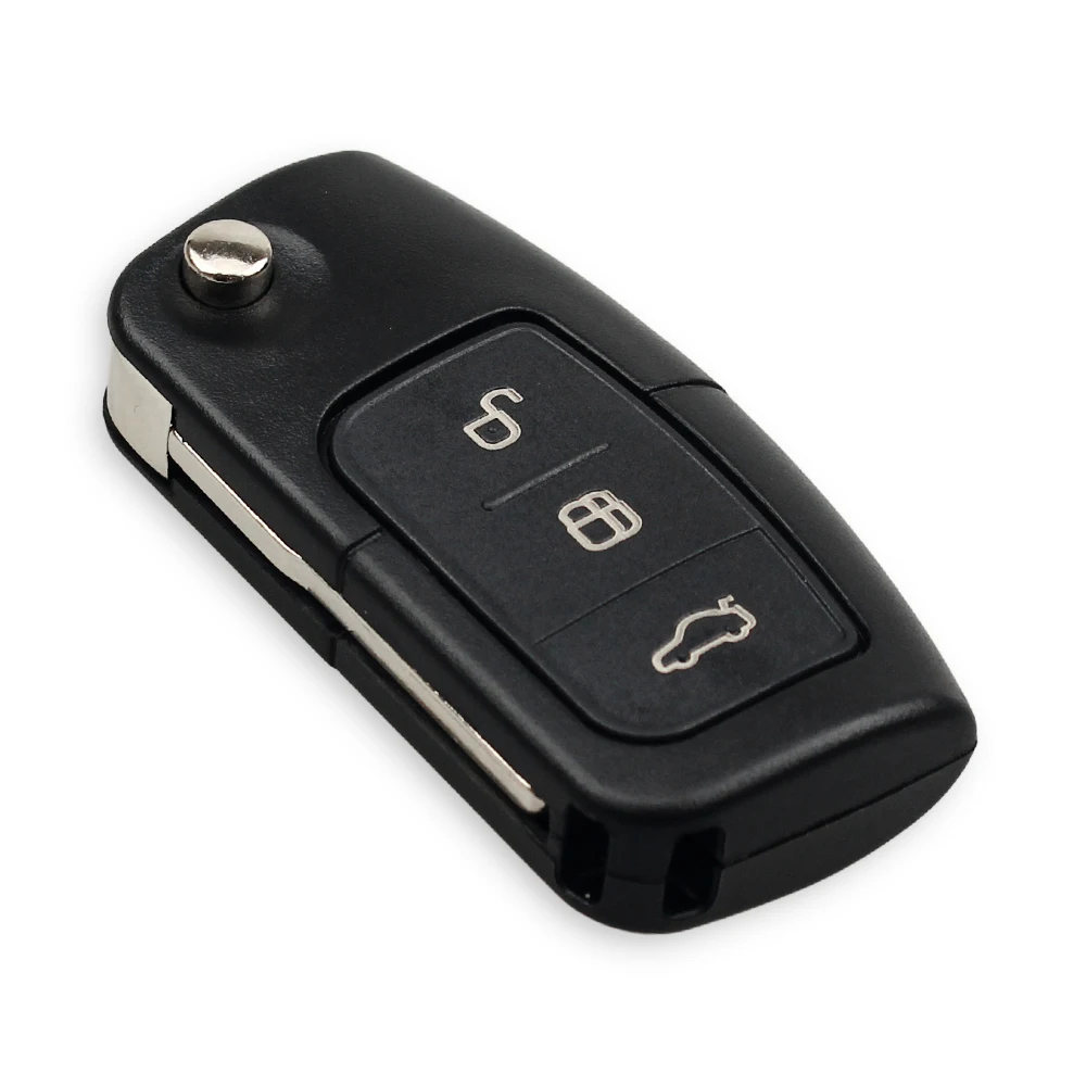 KEYYOU ASK 433MHz Pilot zdalnego sterowania z chipem 4D63/4D60 do Ford Focus 3 Mondeo C Max S Max Galaxy Fiesta, obudowa z ostrzem HU101 / FO21, 3 przyciski
