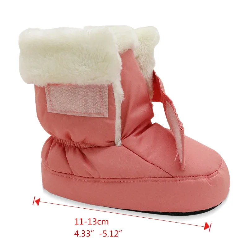 แม่เด็กรองเท้าเด็ก First Walkers Unisex ฤดูหนาว WARM รองเท้าสําหรับทารก Faux FUR ภายในหิมะเด็กวัยหัดเดิน Prewalker Bootie