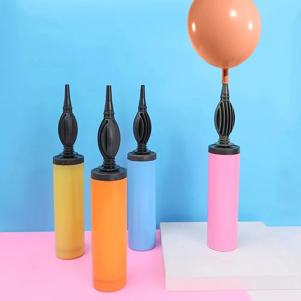 สุ่มปั๊มบอลลูน Air Inflator Hand PUSH แบบพกพาบอลลูนอุปกรณ์เสริมสําหรับงานแต่งงานวันเกิด PARTY อุปกรณ์ตกแต่ง