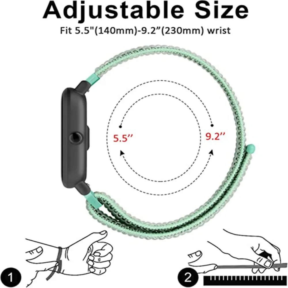 20mm 22mm Nylon Loop Strap for Amazfit GTR 47mm/GTR2/2e/3/3 Pro/4/GTS/2/mini/3/4 Bracelet for Amazfit Balance/bip 5/Stratos 2 2S