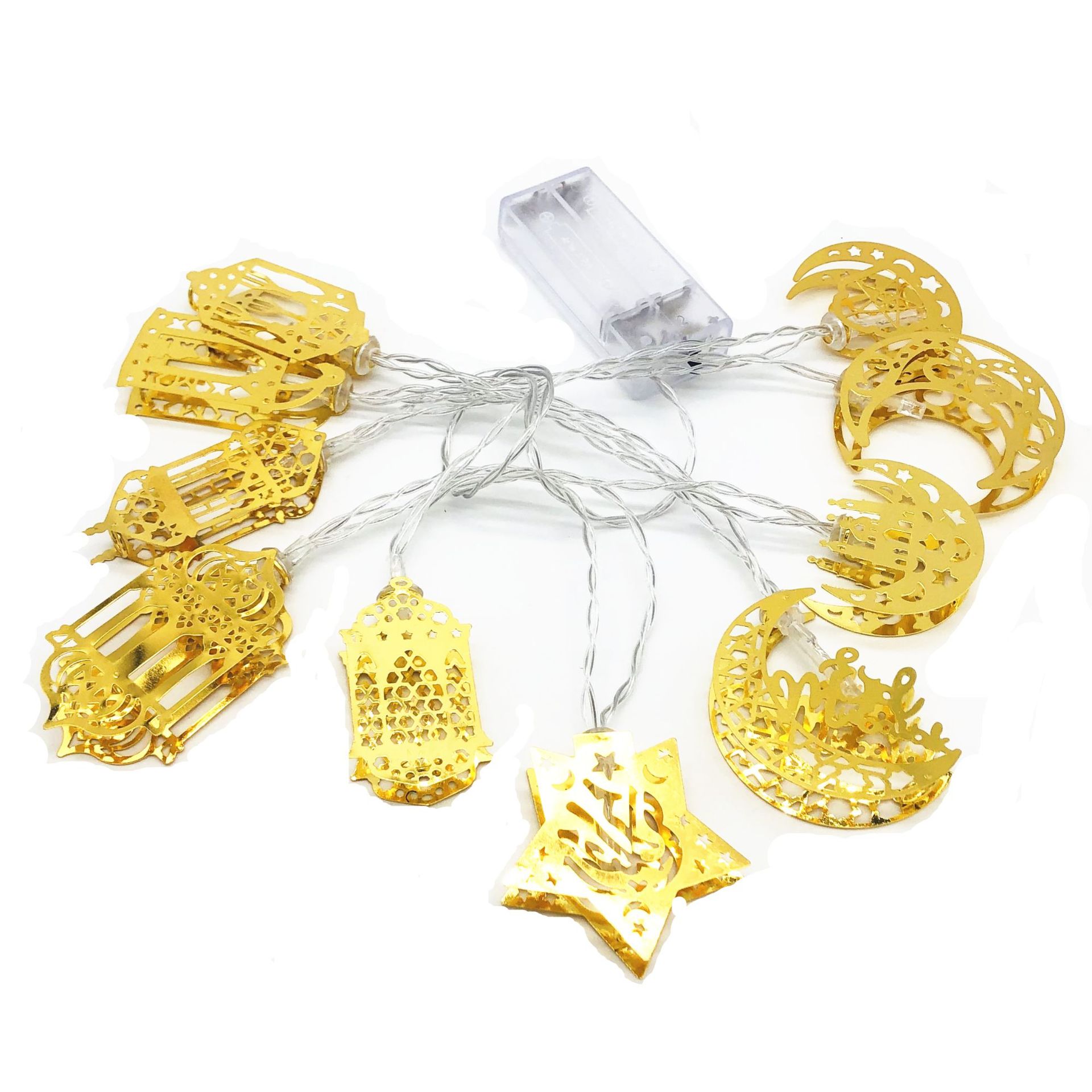 Ramadan Decorations Moon Star Led String Lights EID Mubarak Decor For Home Islam Muslim Event Party Supplies Eid al-Fitr Decor
