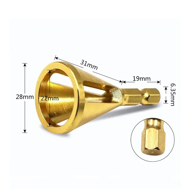 Three Blade New External Chamferer Deburring Triangular/hexagonal Handle Drill Bit Trimming Electric Tool Accessories