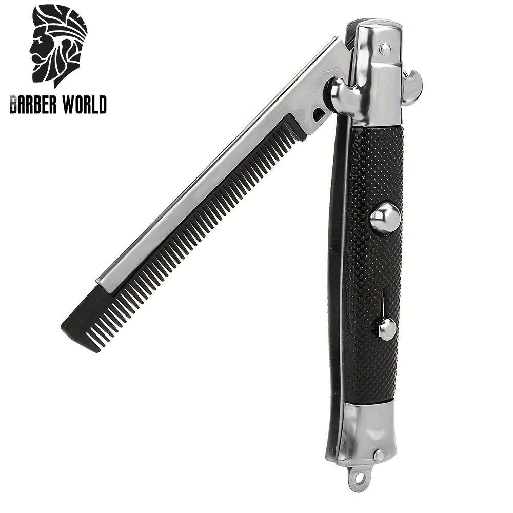 Nuevo peine de resorte plegable, peines automáticos, cepillos de cuchillo plegables portátiles, recortador de pelo, peine, accesorios de cepillo