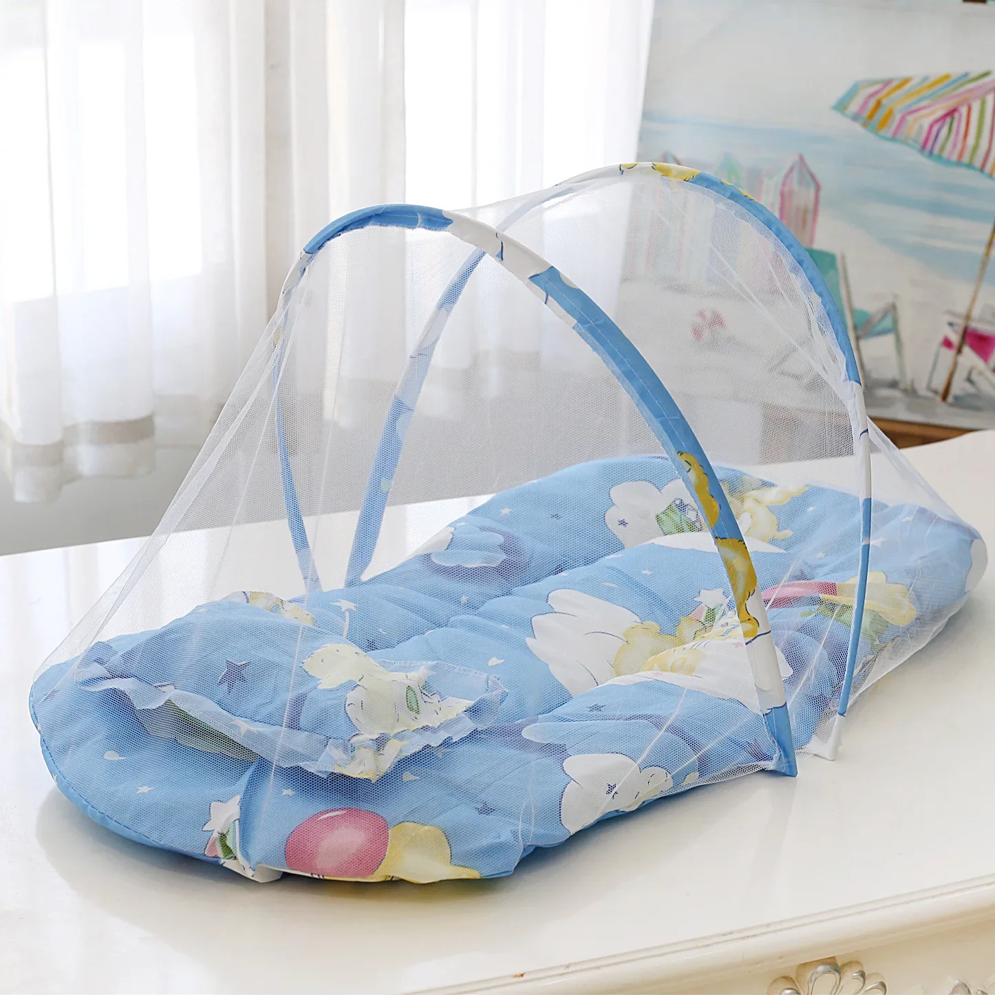 Baby Bed Mosquito Net Portable Foldable Baby Crib Netting Polyester Newborn for Summer Travel Netting Play Tent Children Bedding