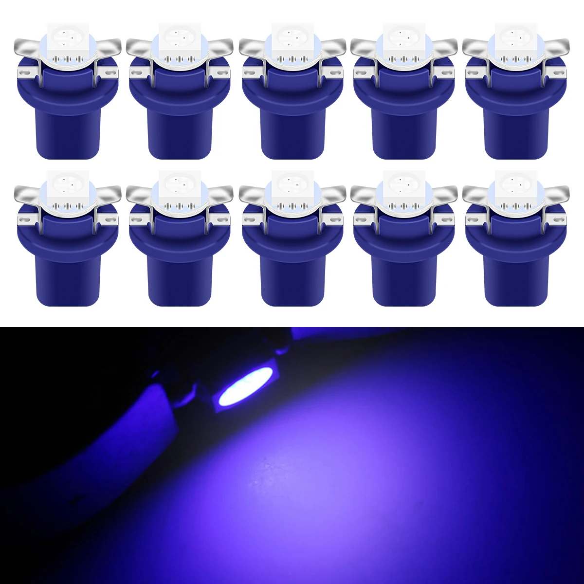 10 sztuk B8.5D 509T B8.5 5050 Led Auto Car LED deska rozdzielcza żarówki Panel przyrządów klinowe wskaźniki świetlne klaster wskaźniki lampa 12VDC