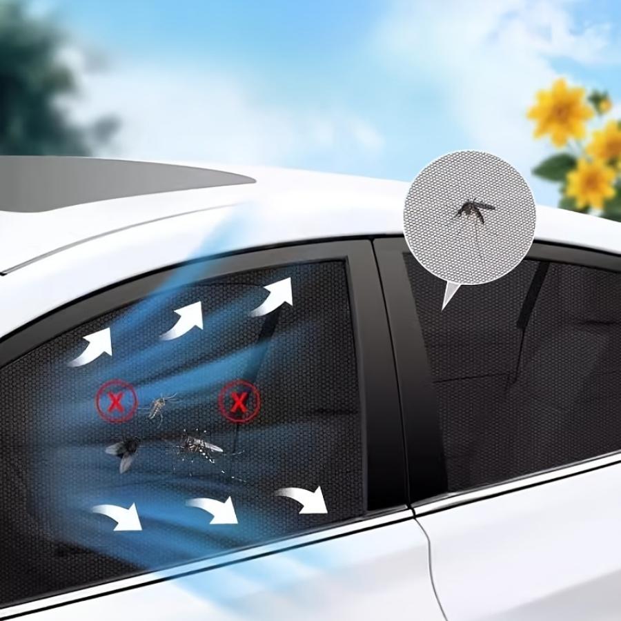 Tela de cortina de carro mosquiteiro anti-mosquito sombra no verão proteção solar ventilação isolamento térmico
